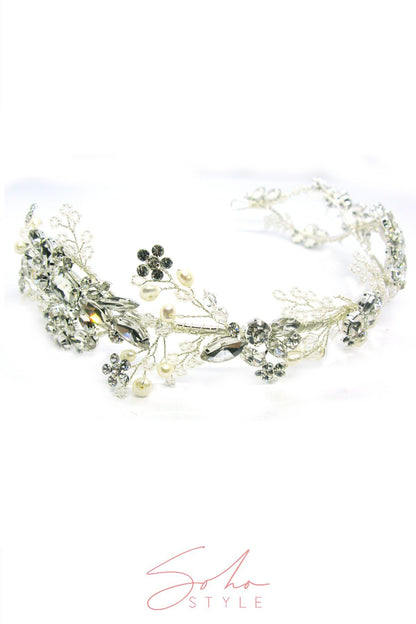 BELLA CRYSTAL HEAD HAIR CROWN Wedding Sale