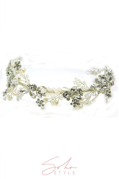 BELLA CRYSTAL HEAD HAIR CROWN Wedding Sale