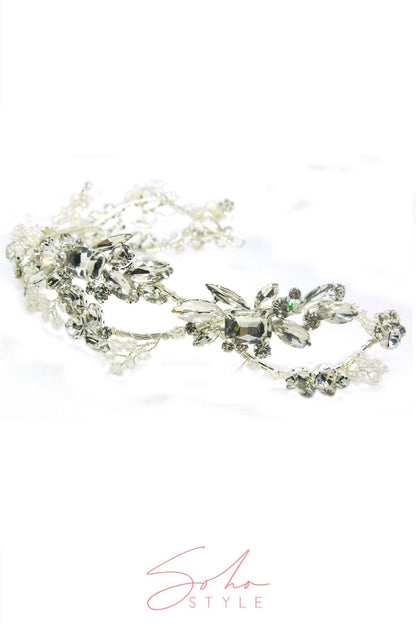 BELLA CRYSTAL HEAD HAIR CROWN Wedding Sale