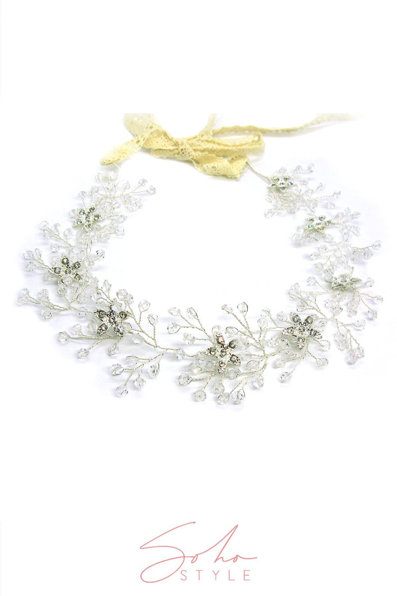 Melodie Crystal Hair Crown Wedding Soho Style